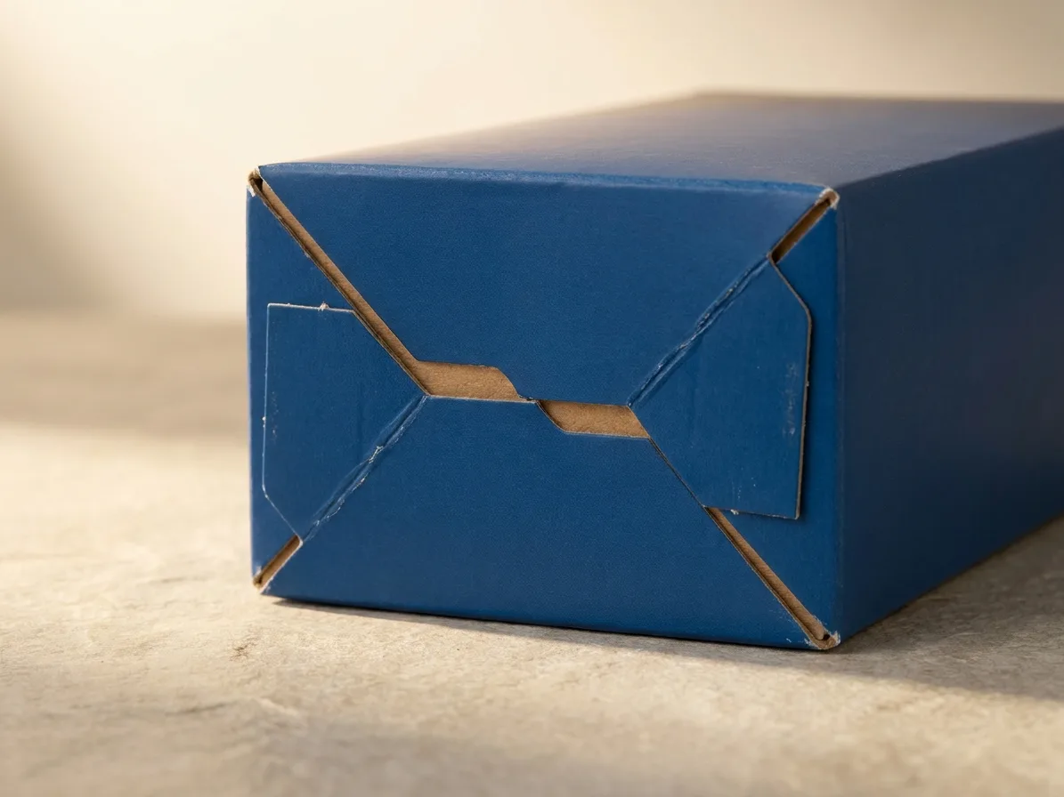 Custom auto lock bottom box, material and finishing detail
