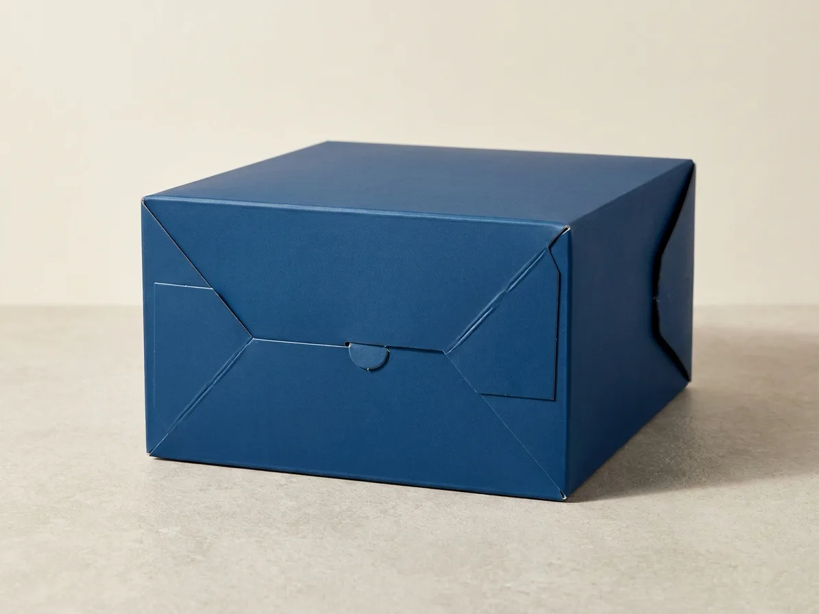 Custom auto lock bottom box, shown open to reveal the construction