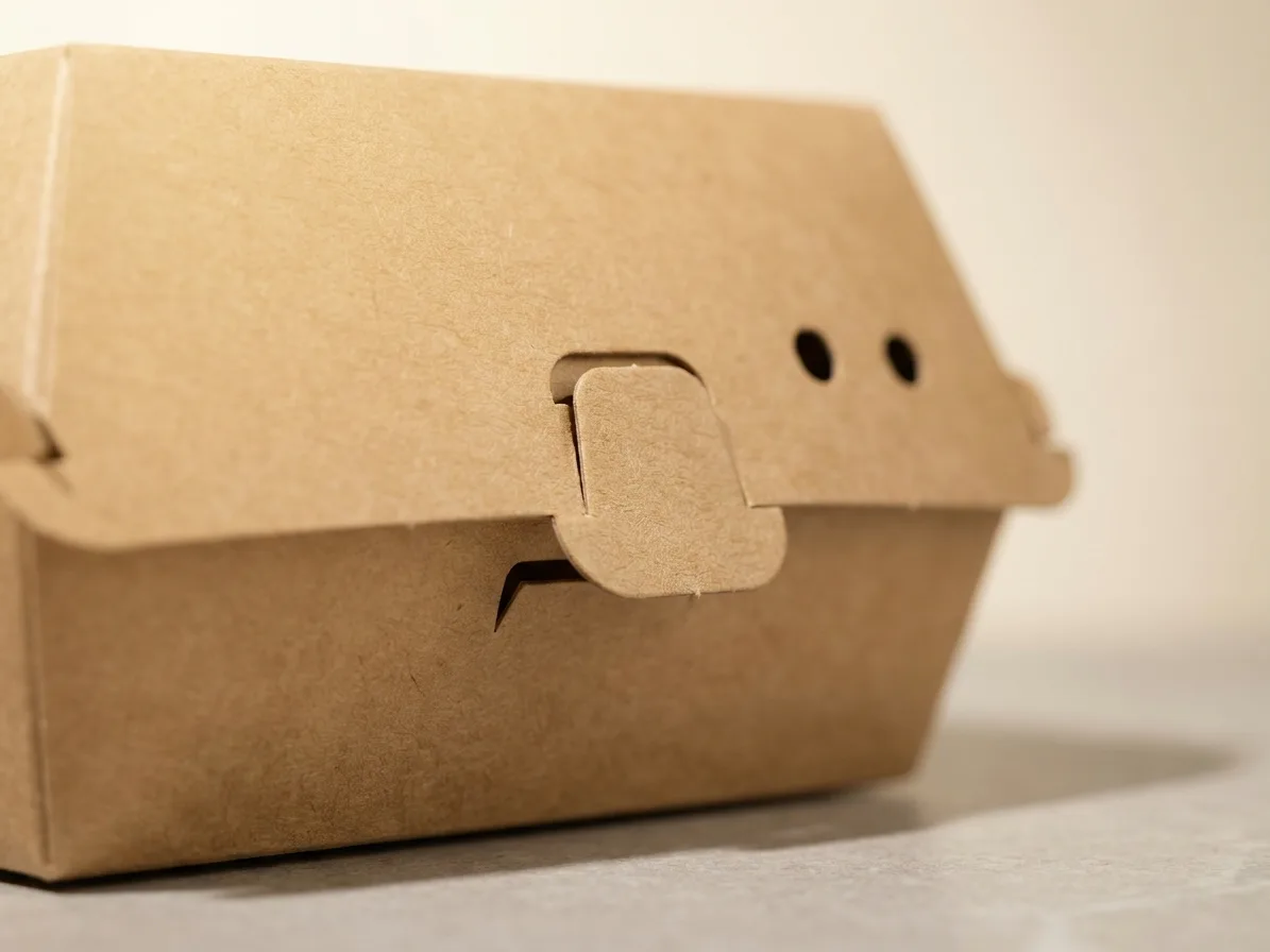 Custom burger boxes, material and finishing detail