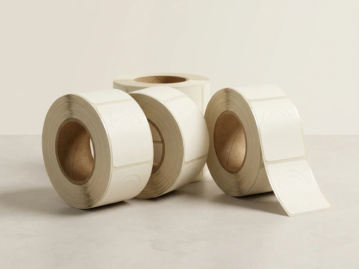 Custom roll labels, material and finishing detail