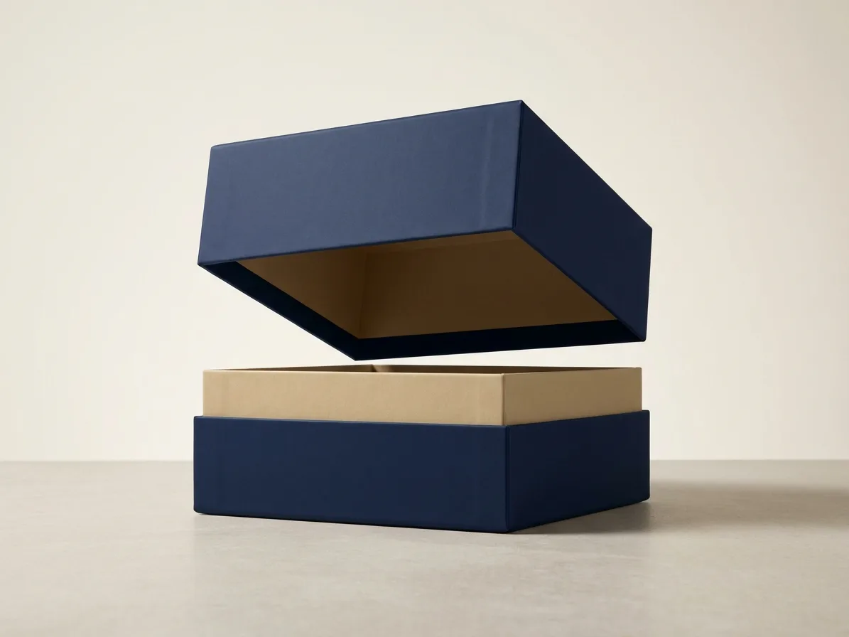 Custom shoulder neck box, shown open to reveal the construction