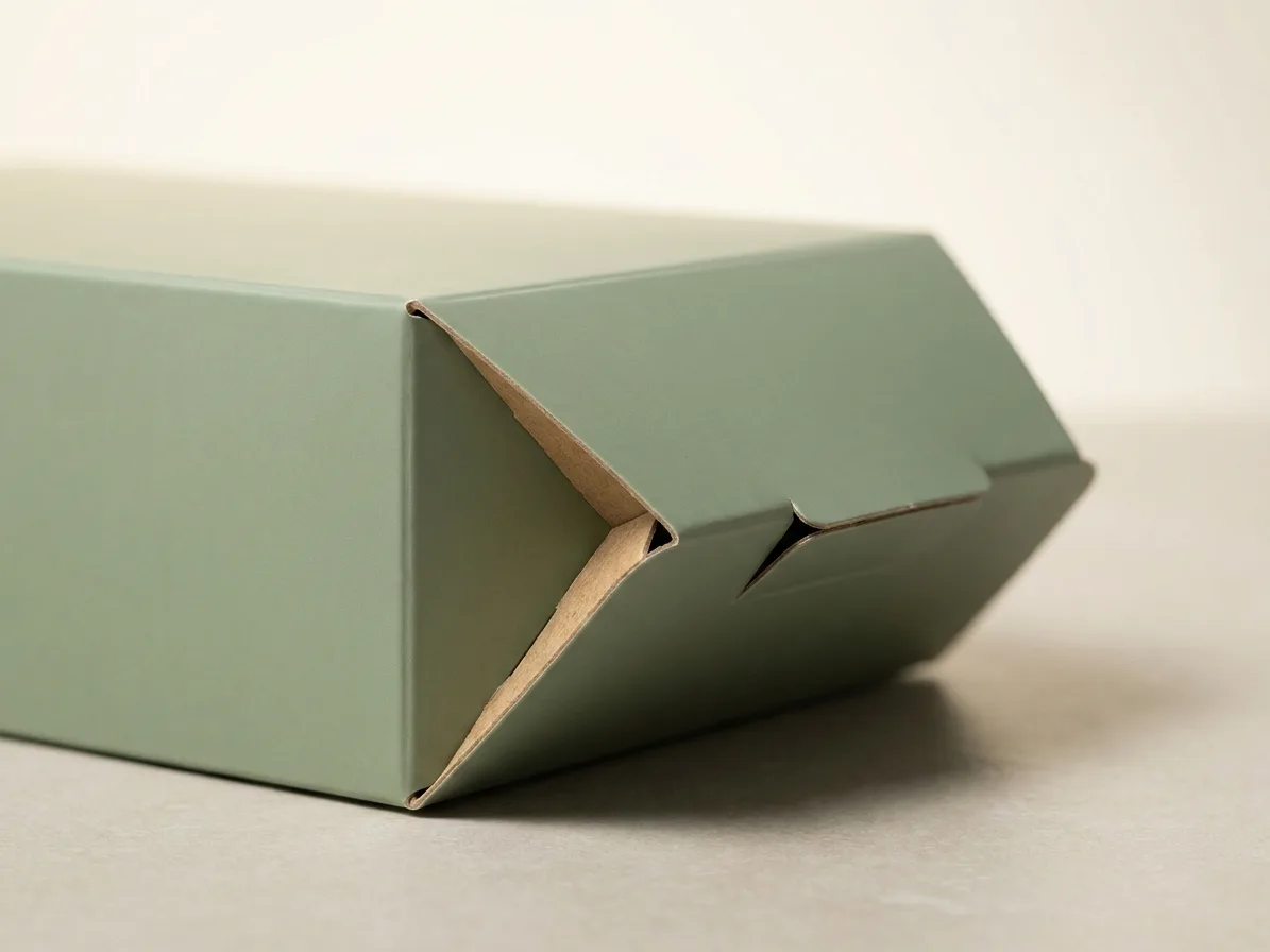 Custom straight tuck end box, material and finishing detail