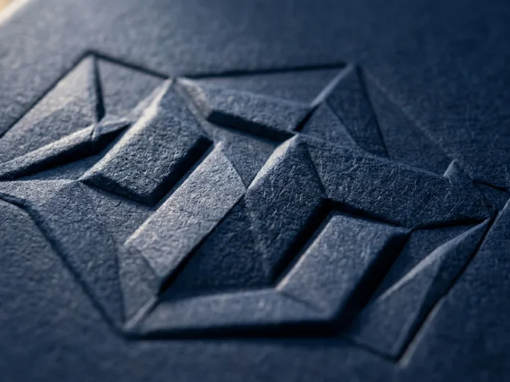 Raised embossed detail on packaging board