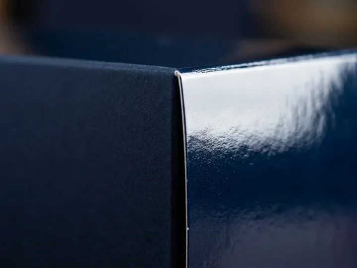 Matte and gloss laminated packaging surfaces