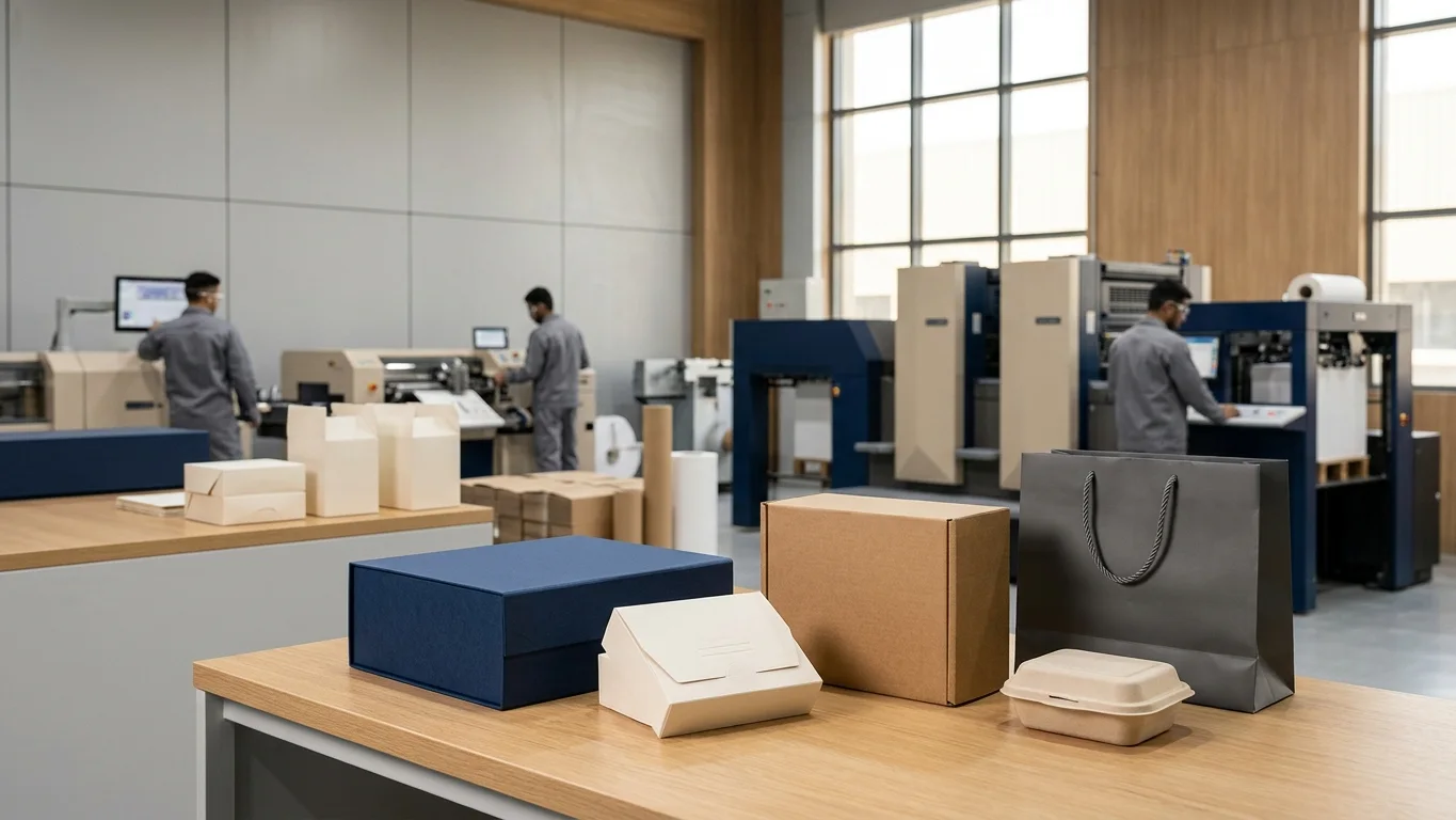 Custom packaging range produced at the factory